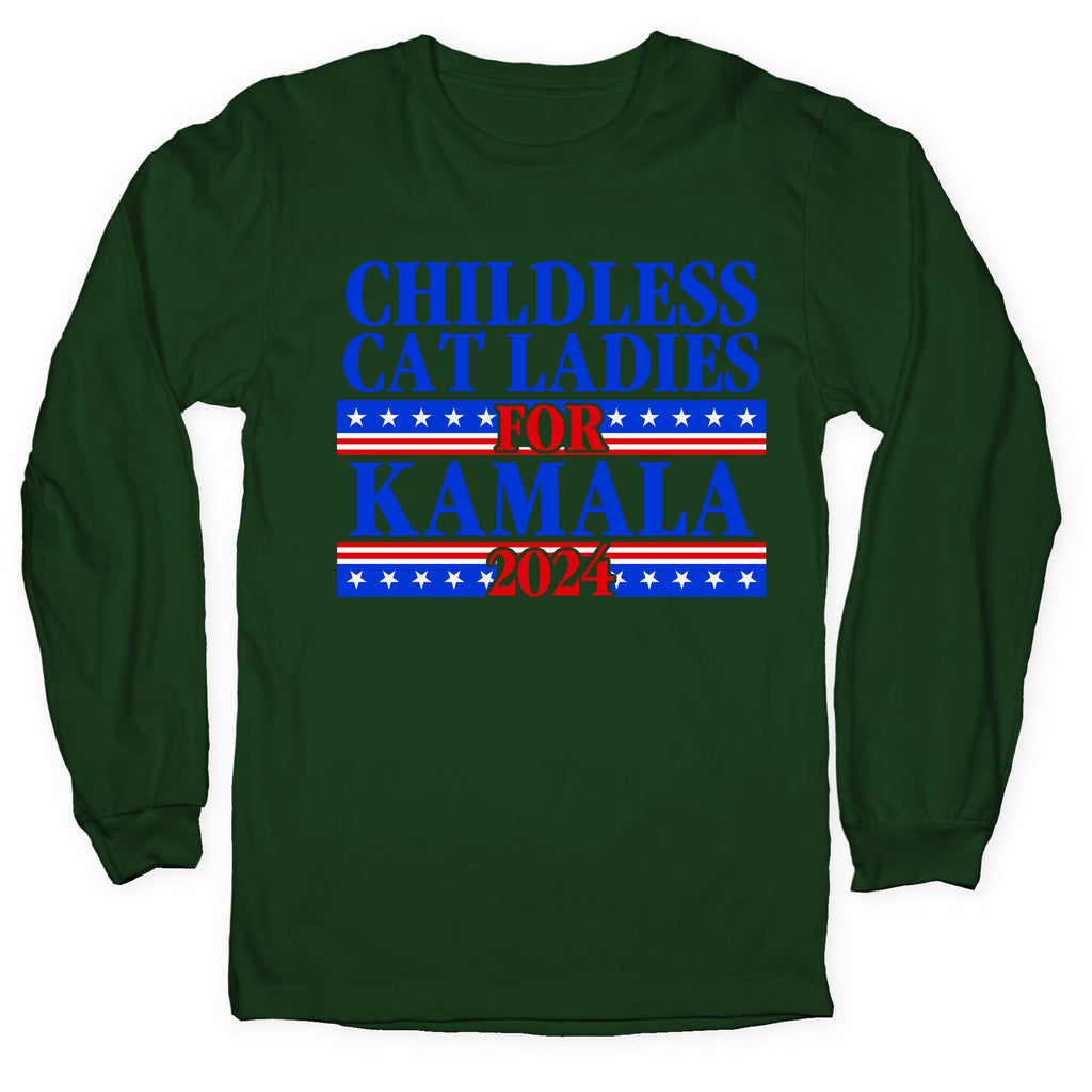 Patriotic Childless Cat Ladies for Kamala Longsleeve Tee