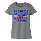Patriotic Childless Cat Ladies for Kamala Womens Cotton Tee