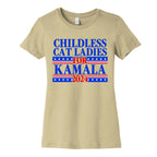 Patriotic Childless Cat Ladies for Kamala Womens Cotton Tee