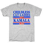 Patriotic Childless Cat Ladies for Kamala T-Shirt