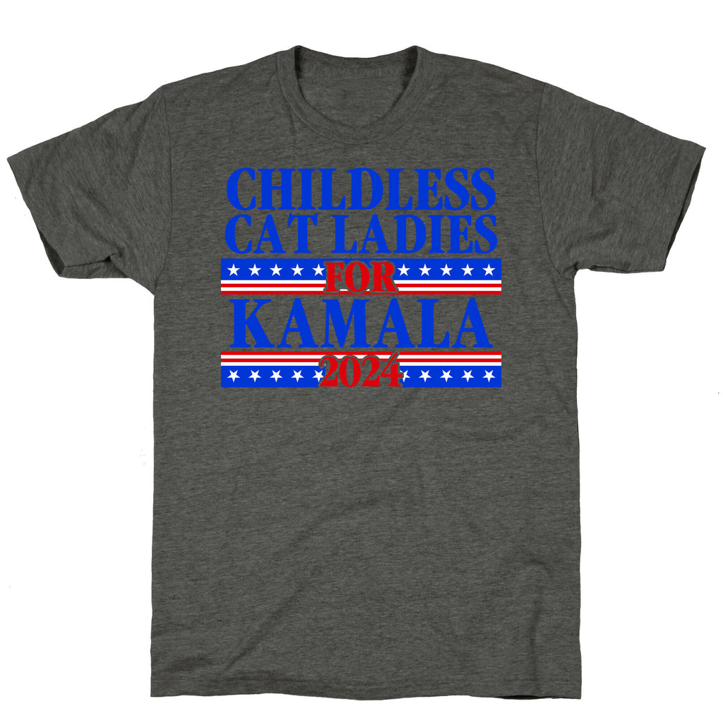 Patriotic Childless Cat Ladies for Kamala Unisex Triblend Tee