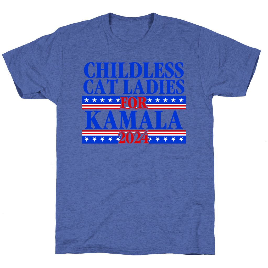 Patriotic Childless Cat Ladies for Kamala Unisex Triblend Tee
