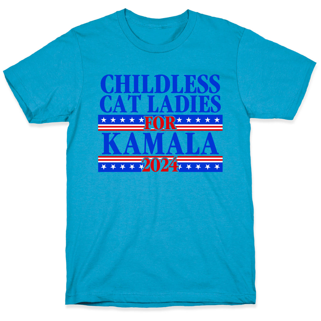 Patriotic Childless Cat Ladies for Kamala Unisex Triblend Tee