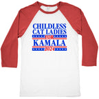 Patriotic Childless Cat Ladies for Kamala Baseball Tee