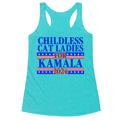 Patriotic Childless Cat Ladies for Kamala Racerback Tank