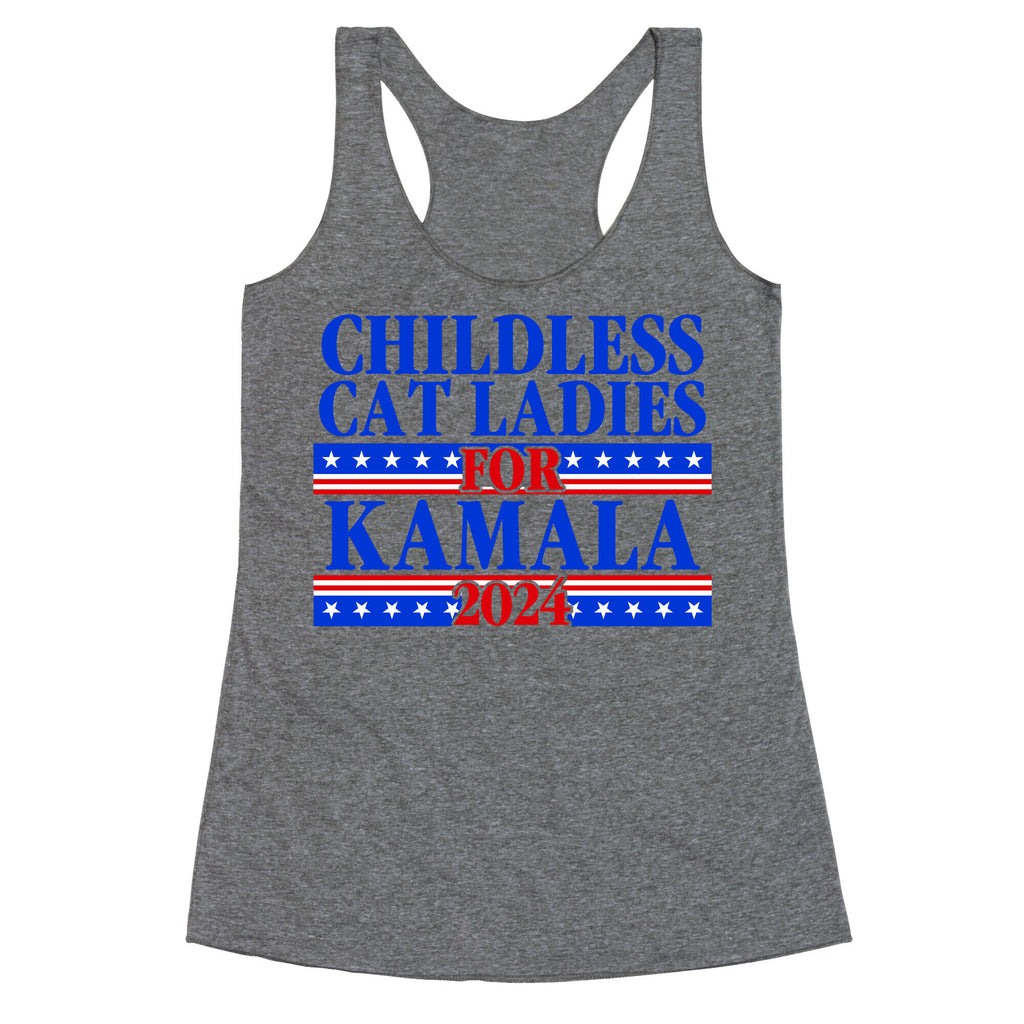 Patriotic Childless Cat Ladies for Kamala Racerback Tank