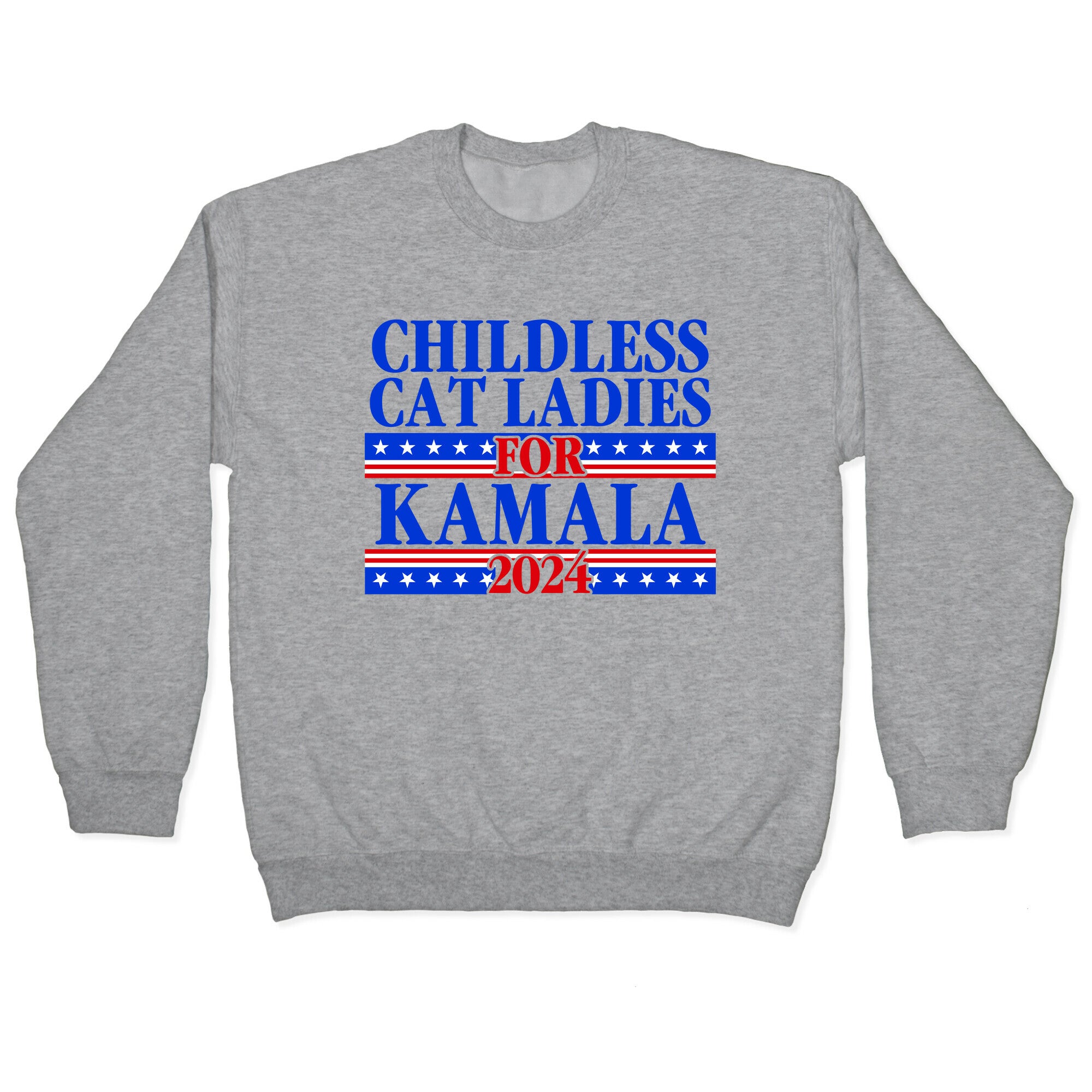 Patriotic Childless Cat Ladies for Kamala Crewneck Sweatshirt