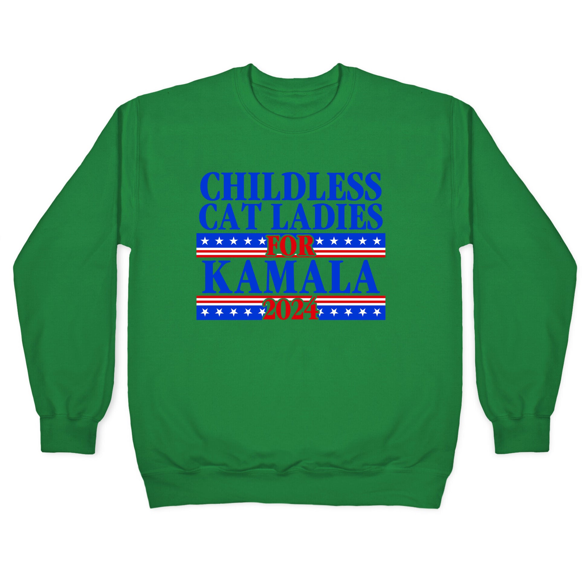 Patriotic Childless Cat Ladies for Kamala Crewneck Sweatshirt
