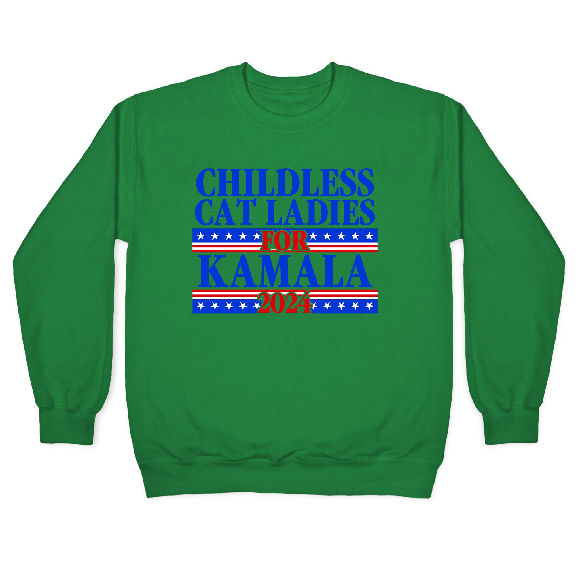 Patriotic Childless Cat Ladies for Kamala Crewneck Sweatshirt