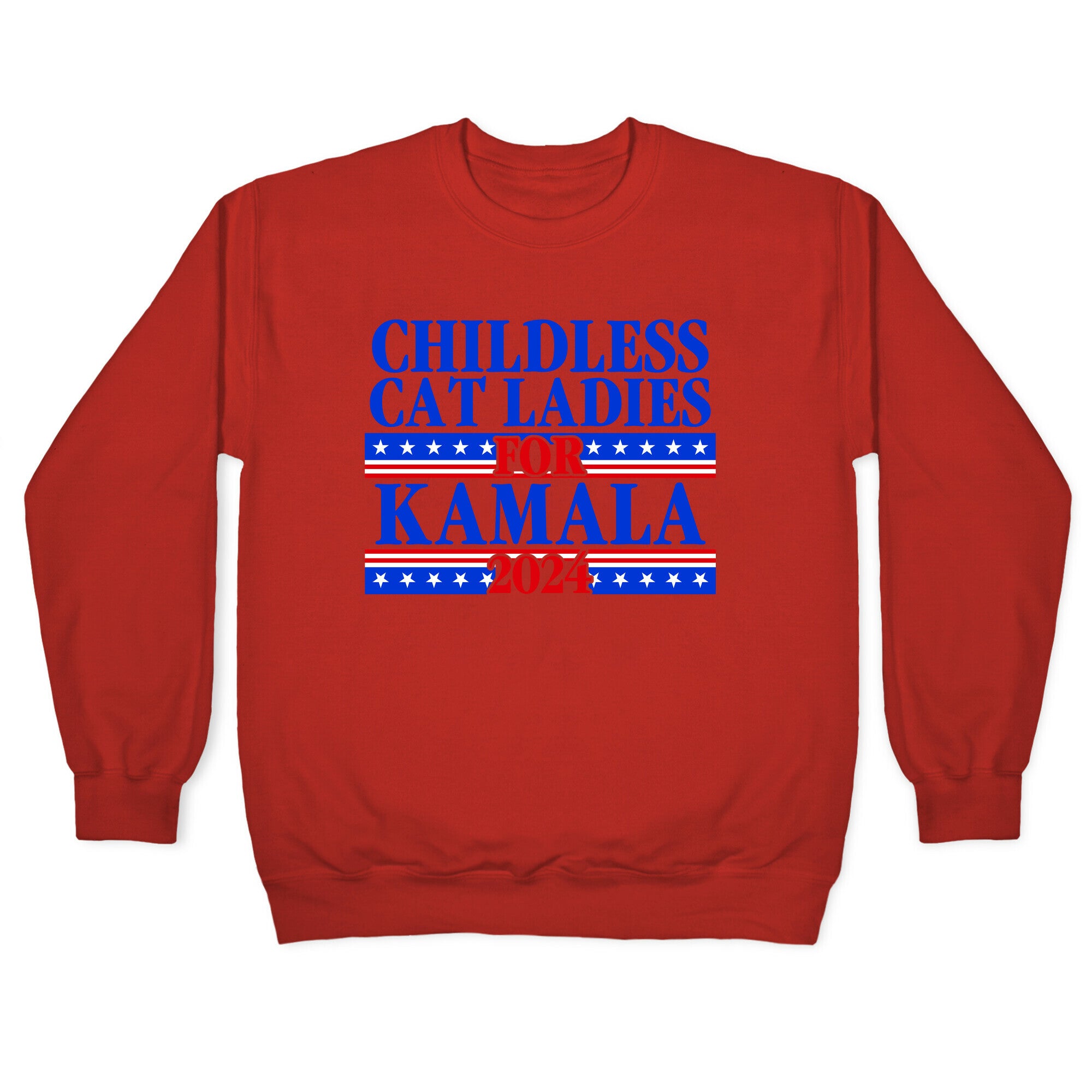 Patriotic Childless Cat Ladies for Kamala Crewneck Sweatshirt