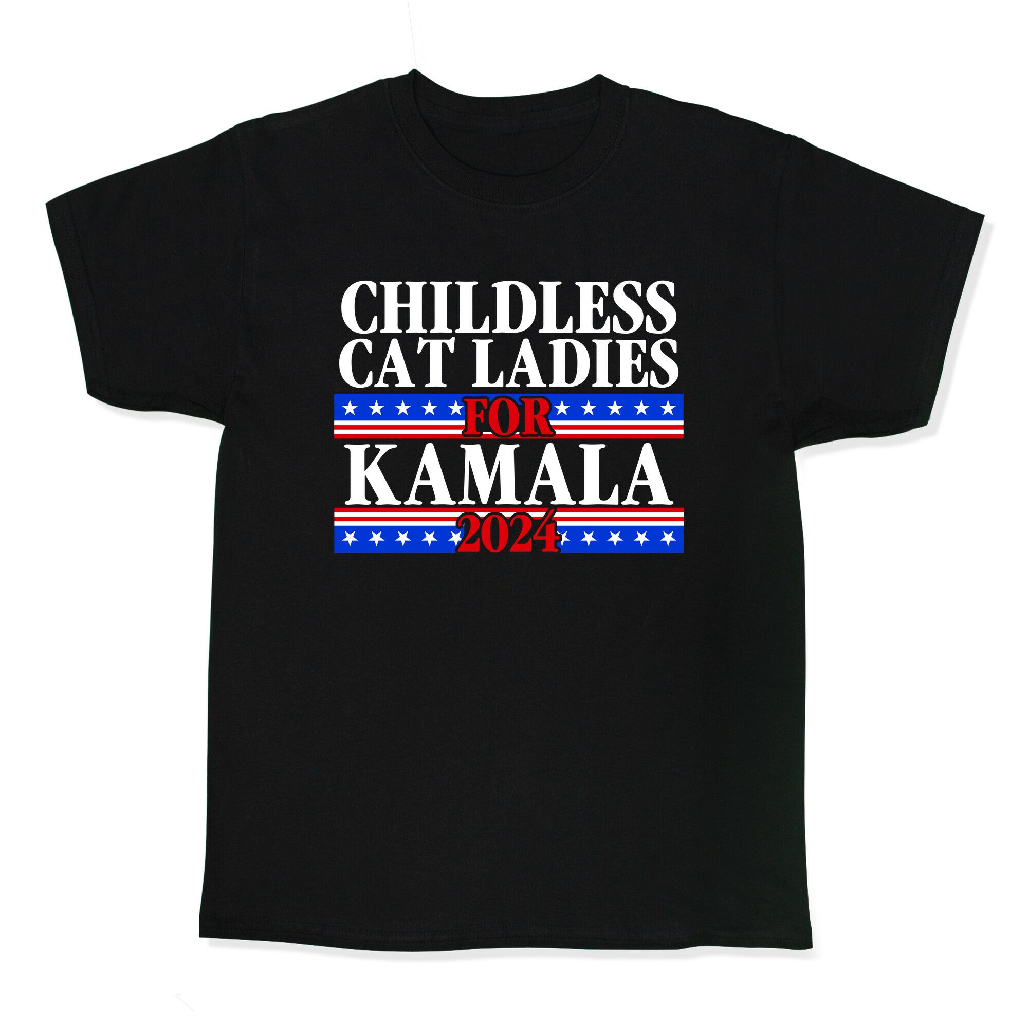 Patriotic Childless Cat Ladies for Kamala Kids Tee