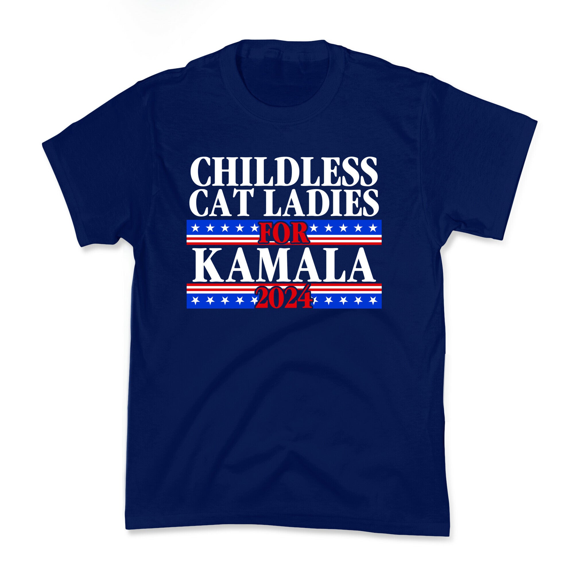 Patriotic Childless Cat Ladies for Kamala Kids Tee