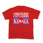 Patriotic Childless Cat Ladies for Kamala Kids Tee