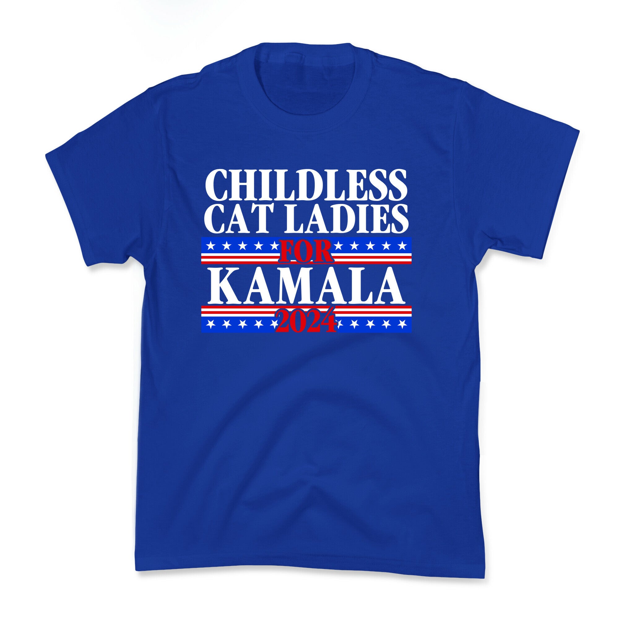 Patriotic Childless Cat Ladies for Kamala Kids Tee