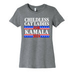 Patriotic Childless Cat Ladies for Kamala Womens Cotton Tee