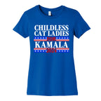 Patriotic Childless Cat Ladies for Kamala Womens Cotton Tee