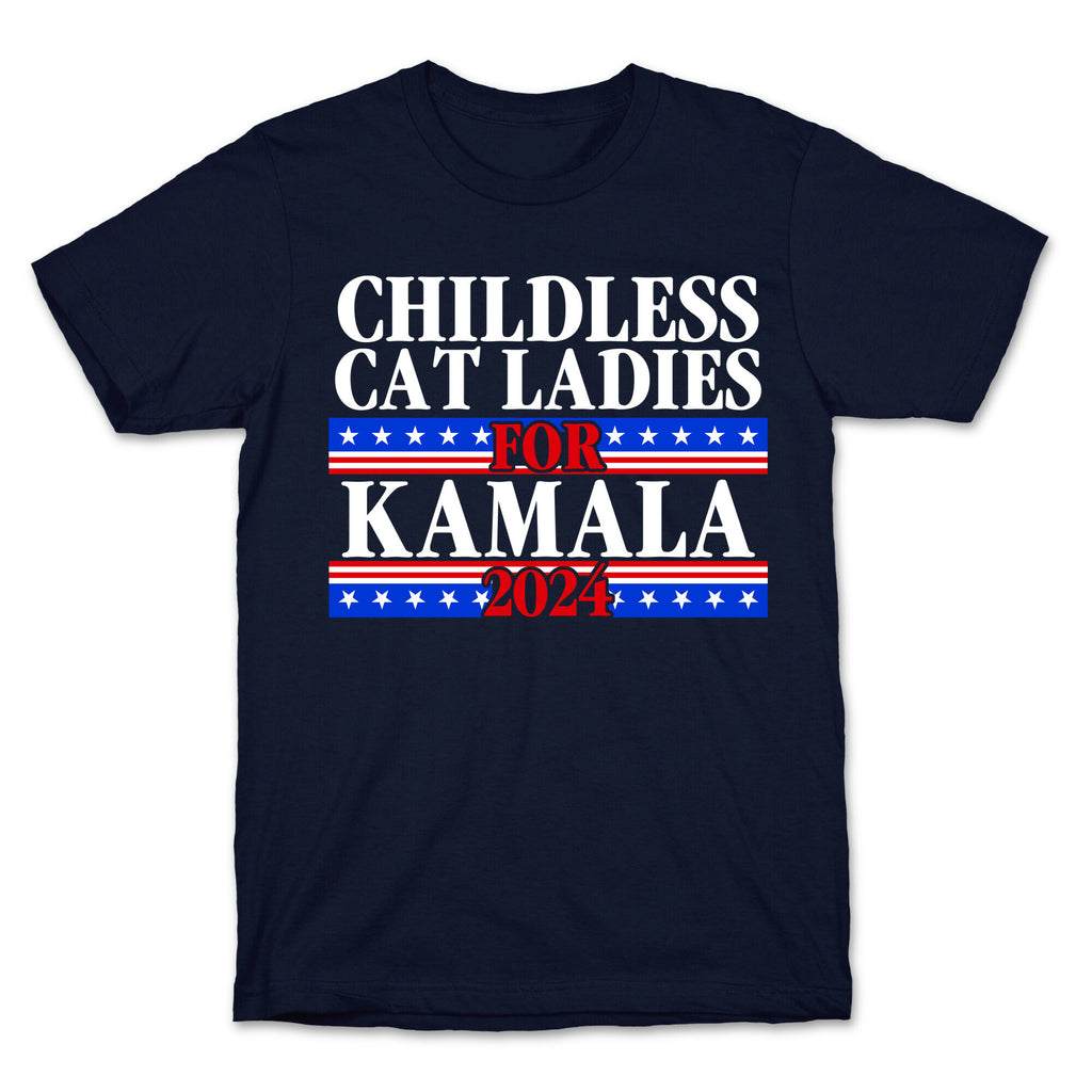 Patriotic Childless Cat Ladies for Kamala T-Shirt