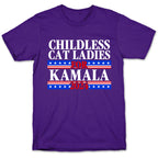 Patriotic Childless Cat Ladies for Kamala T-Shirt
