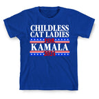 Patriotic Childless Cat Ladies for Kamala T-Shirt