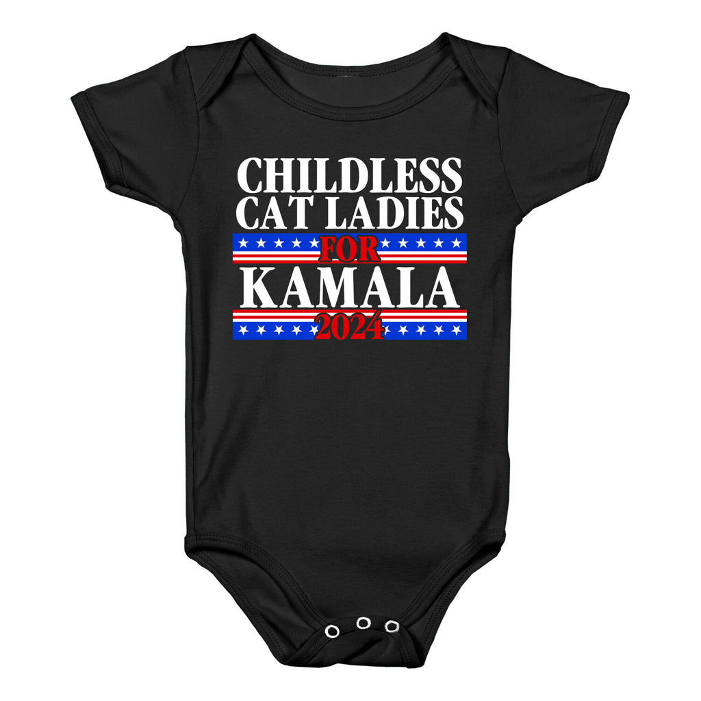 Patriotic Childless Cat Ladies for Kamala Baby One-Piece