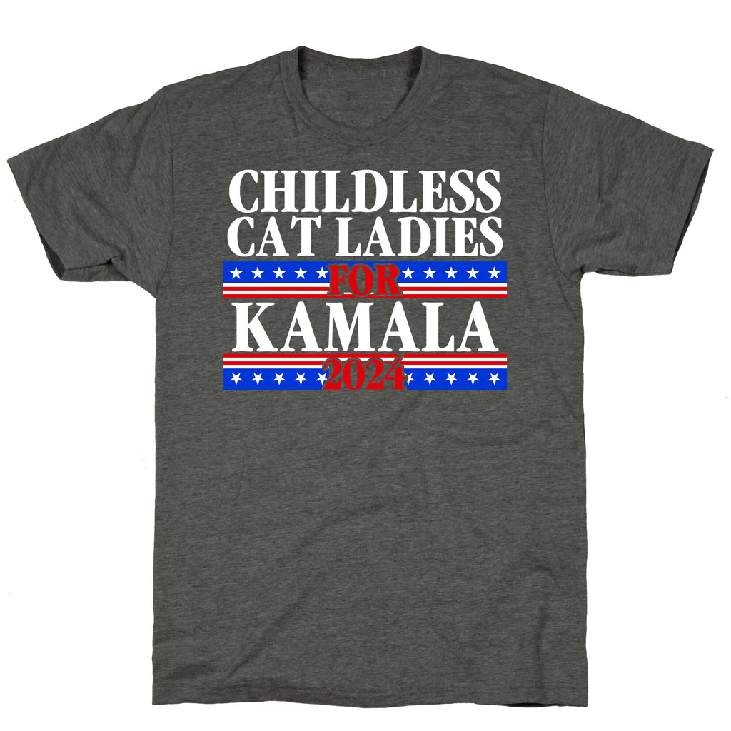 Patriotic Childless Cat Ladies for Kamala Unisex Triblend Tee