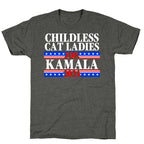 Patriotic Childless Cat Ladies for Kamala Unisex Triblend Tee