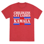 Patriotic Childless Cat Ladies for Kamala Unisex Triblend Tee