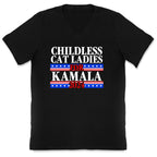 Patriotic Childless Cat Ladies for Kamala V-Neck