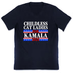 Patriotic Childless Cat Ladies for Kamala V-Neck