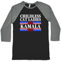 Patriotic Childless Cat Ladies for Kamala Baseball Tee