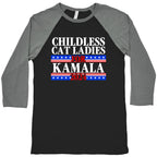 Patriotic Childless Cat Ladies for Kamala Baseball Tee