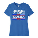 Patriotic Childless Cat Ladies for Kamala Womens Cotton Tee