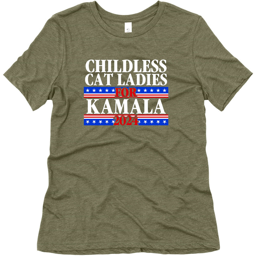 Patriotic Childless Cat Ladies for Kamala Womens Triblend Tee