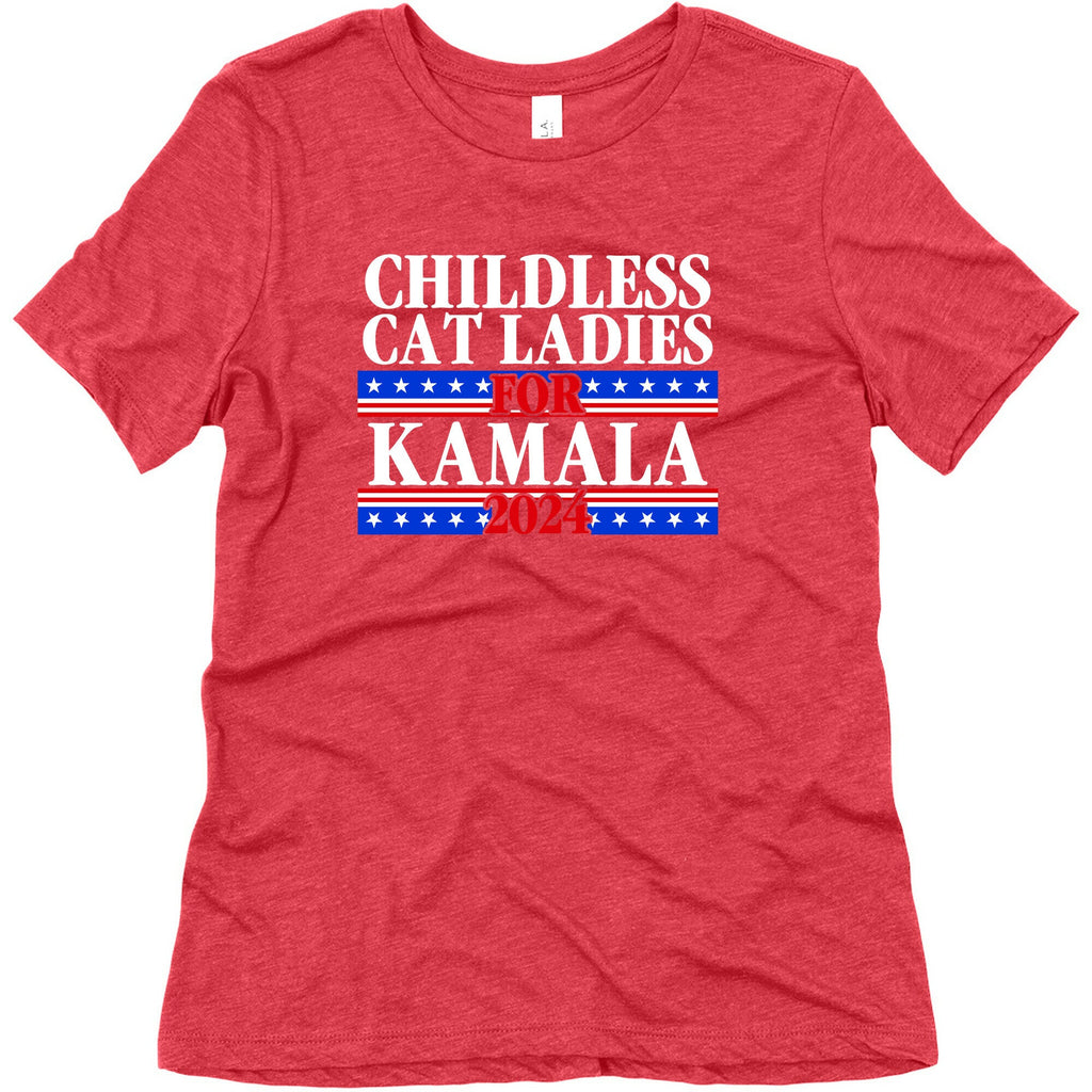 Patriotic Childless Cat Ladies for Kamala Womens Triblend Tee