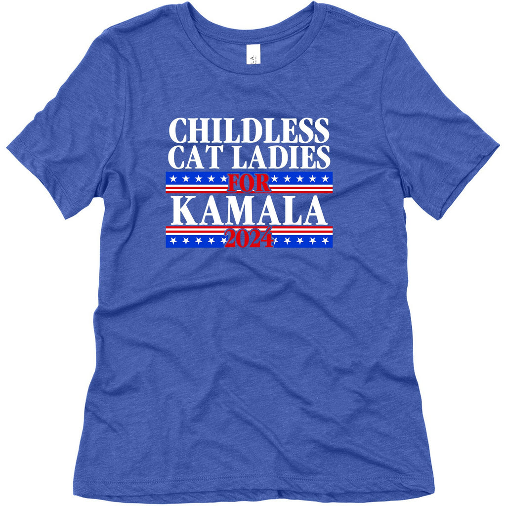 Patriotic Childless Cat Ladies for Kamala Womens Triblend Tee