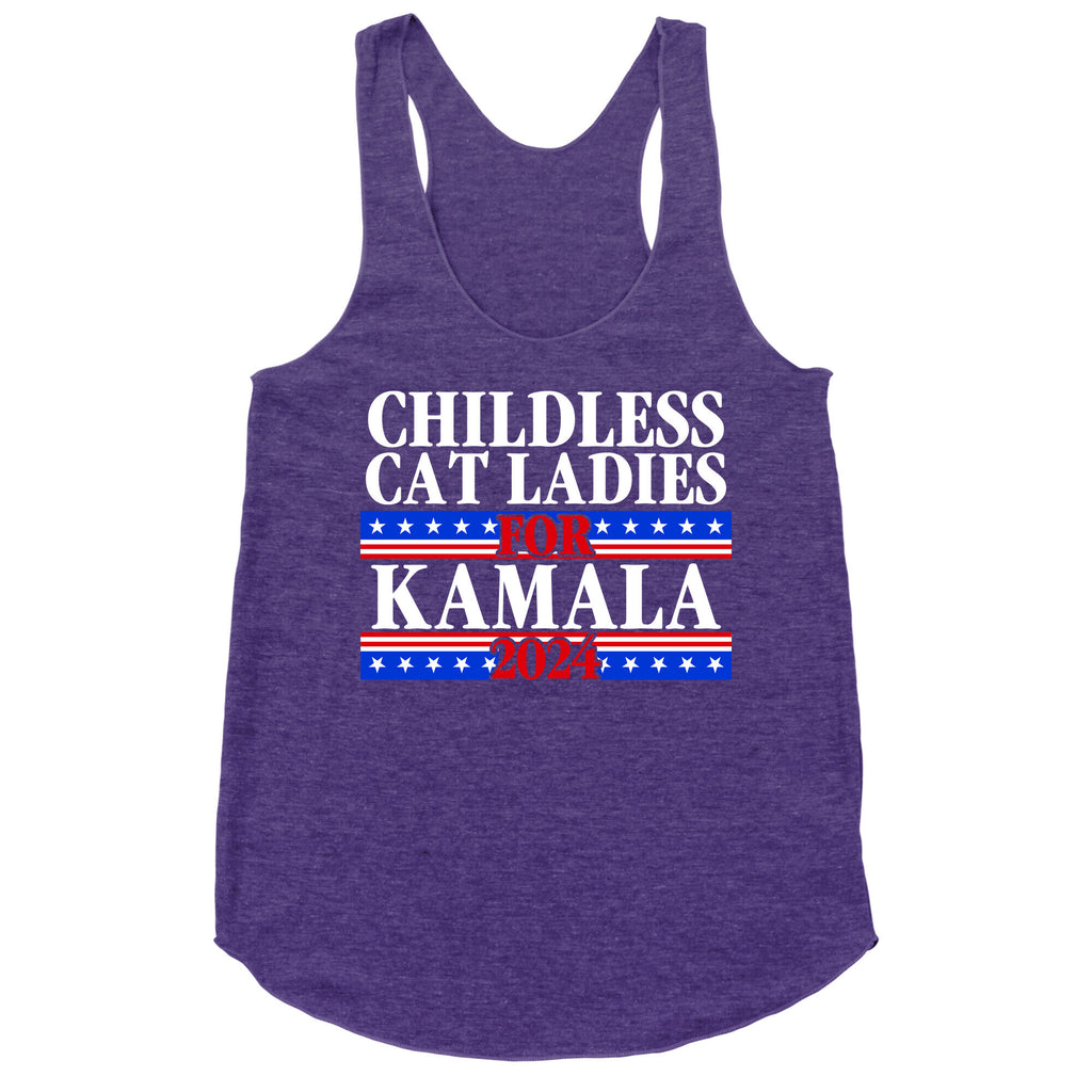 Patriotic Childless Cat Ladies for Kamala Racerback Tank