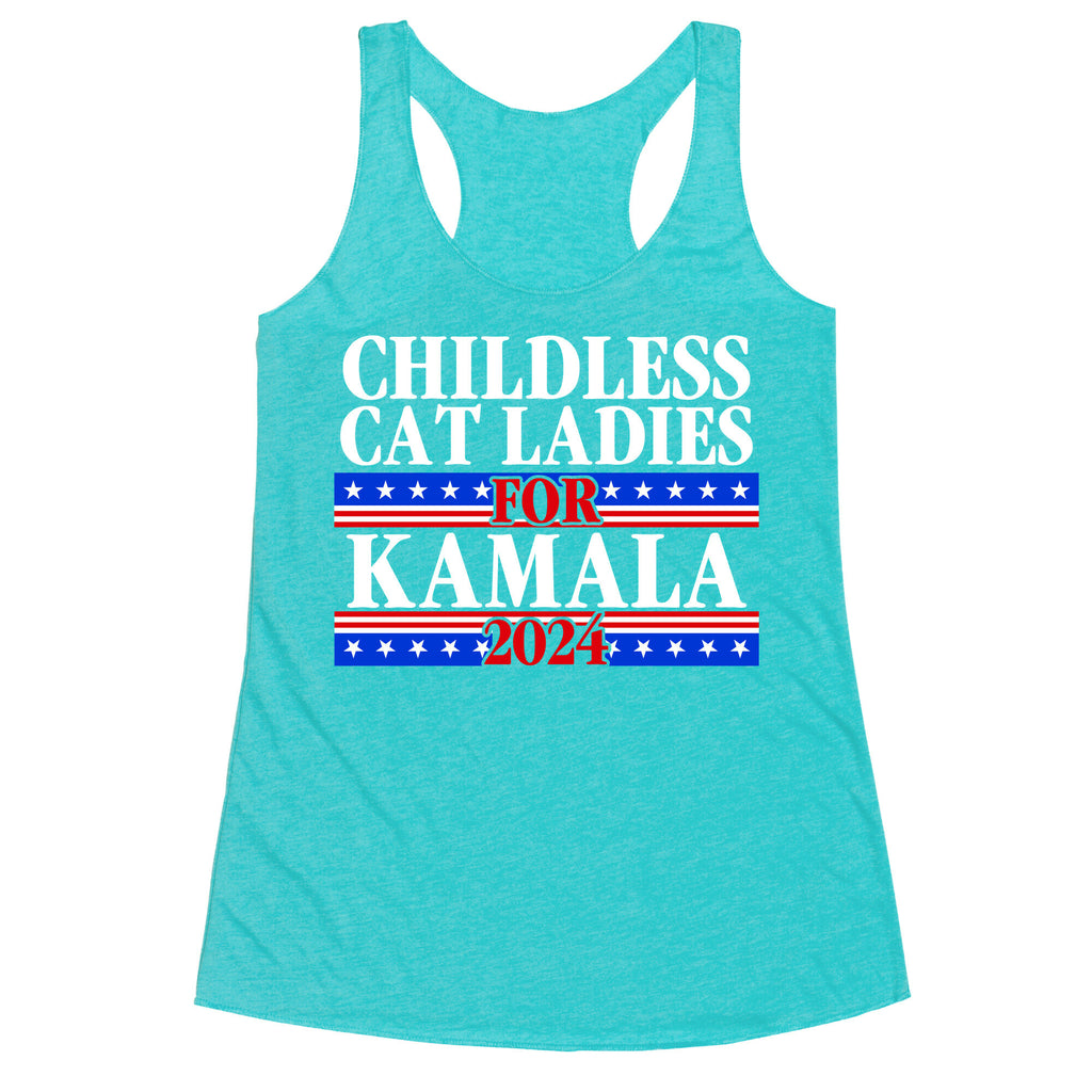 Patriotic Childless Cat Ladies for Kamala Racerback Tank