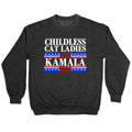 Patriotic Childless Cat Ladies for Kamala Crewneck Sweatshirt