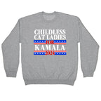 Patriotic Childless Cat Ladies for Kamala Crewneck Sweatshirt