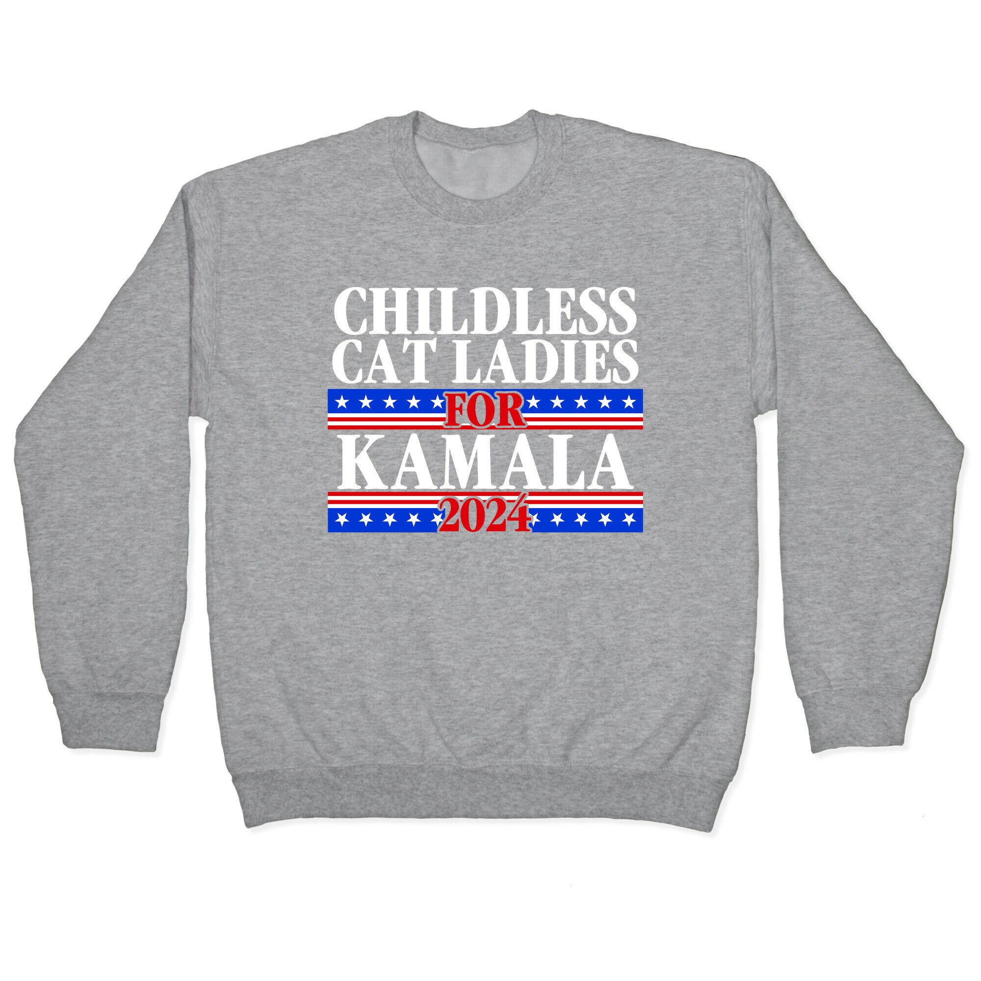 Patriotic Childless Cat Ladies for Kamala Crewneck Sweatshirt