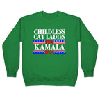 Patriotic Childless Cat Ladies for Kamala Crewneck Sweatshirt
