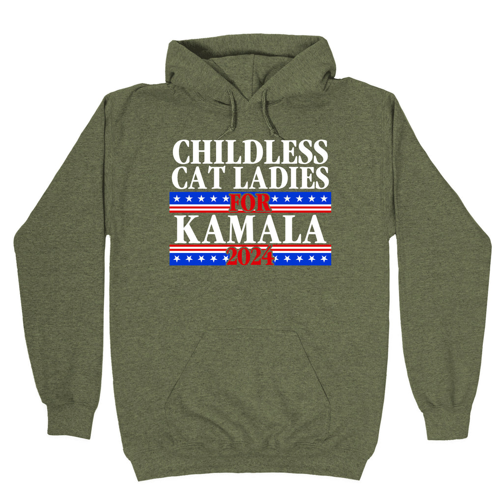 Patriotic Childless Cat Ladies for Kamala Hoodie
