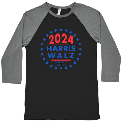 2024 Harris Walz For The People Baseball Tee