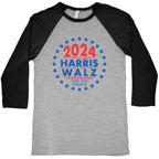 2024 Harris Walz For The People Baseball Tee