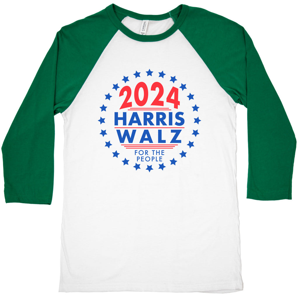 2024 Harris Walz For The People Baseball Tee
