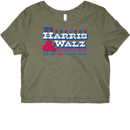 Harris and Walz 2024 We are NOT Going Back Graphic Baby Tee