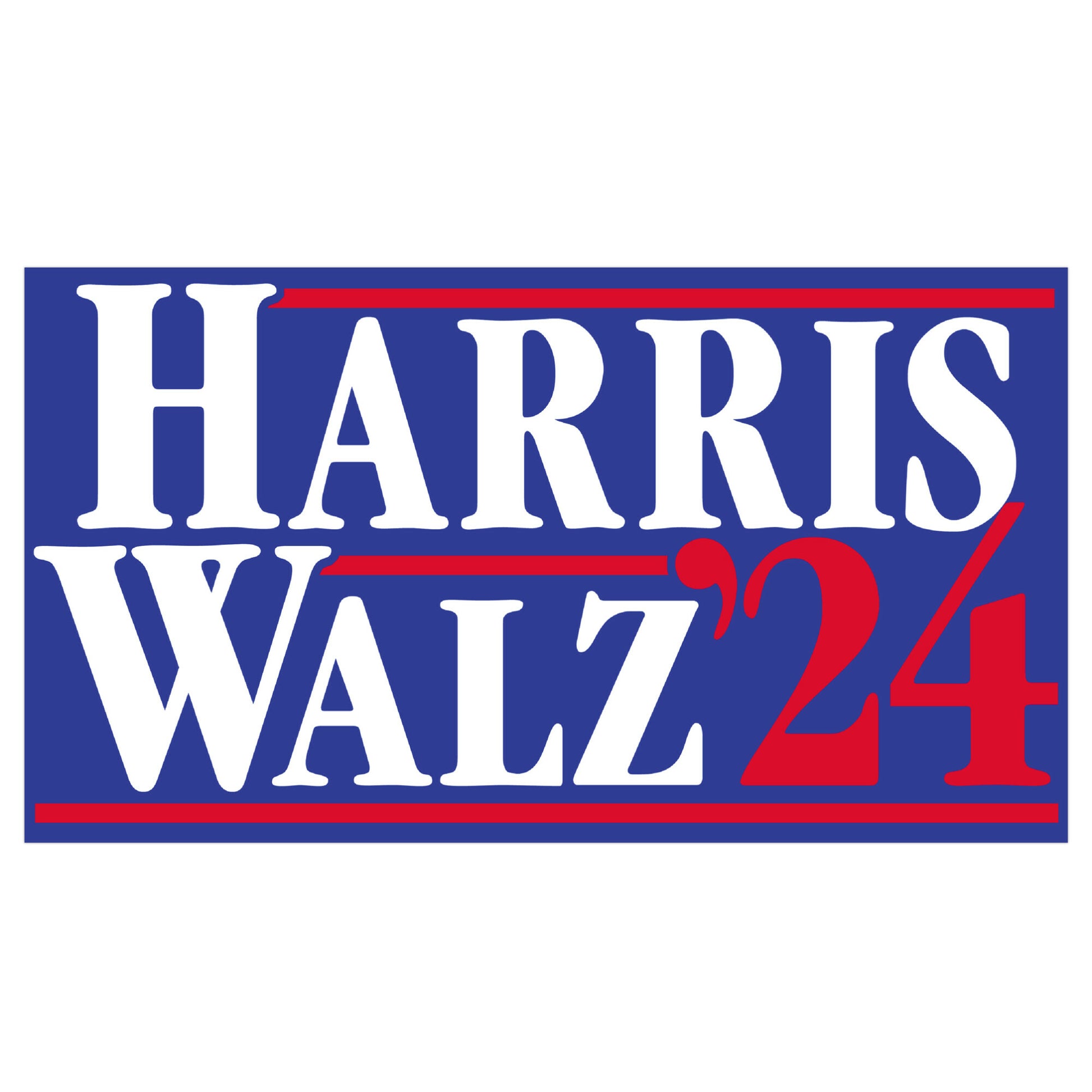 Harris Walz 2024 Blue Sticker – LookHUMAN