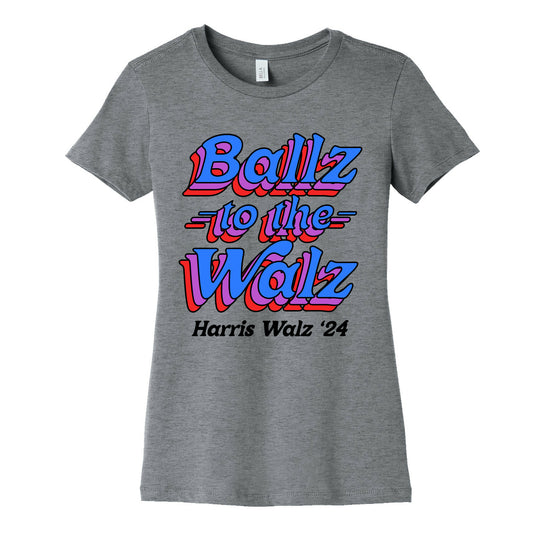 Ballz to the Walz (Harris Walz 2024) Womens Cotton Tee