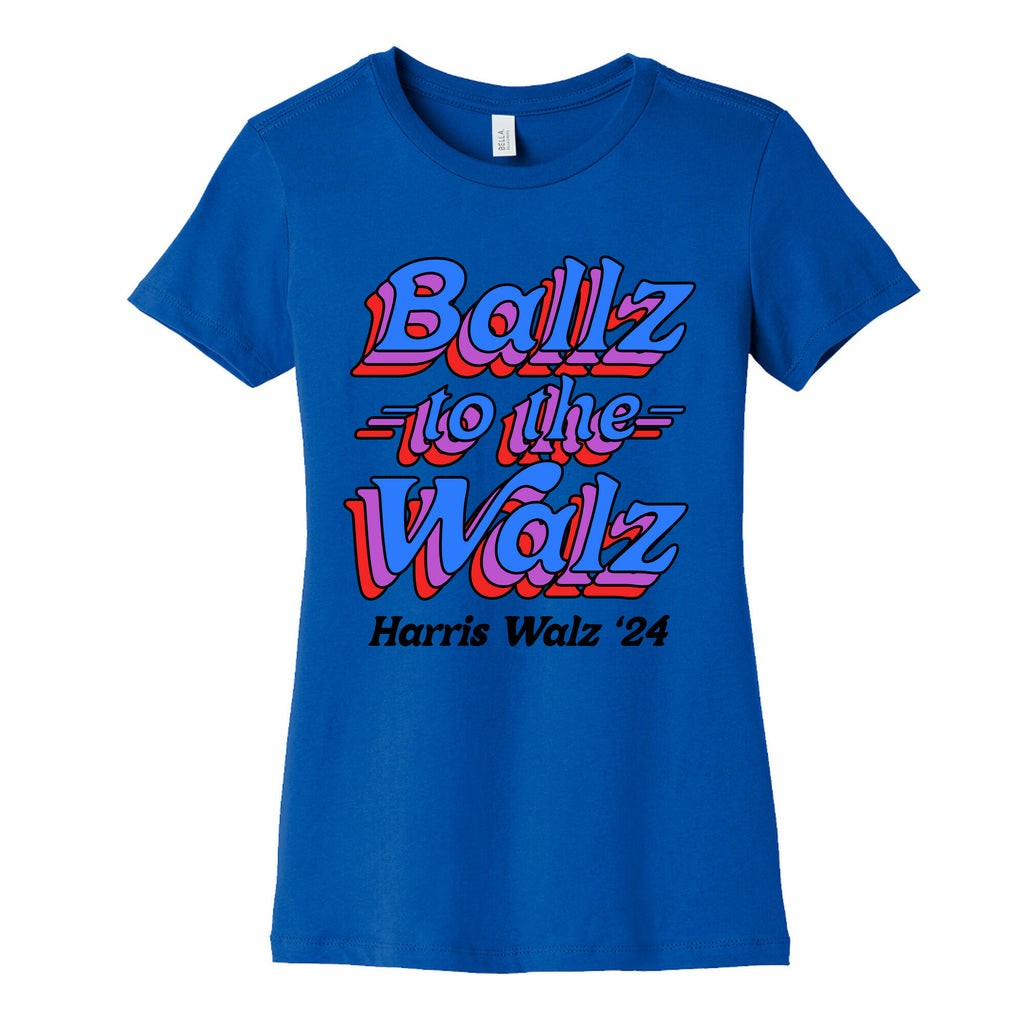 Ballz to the Walz (Harris Walz 2024) Womens Cotton Tee