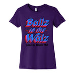 Ballz to the Walz (Harris Walz 2024) Womens Cotton Tee